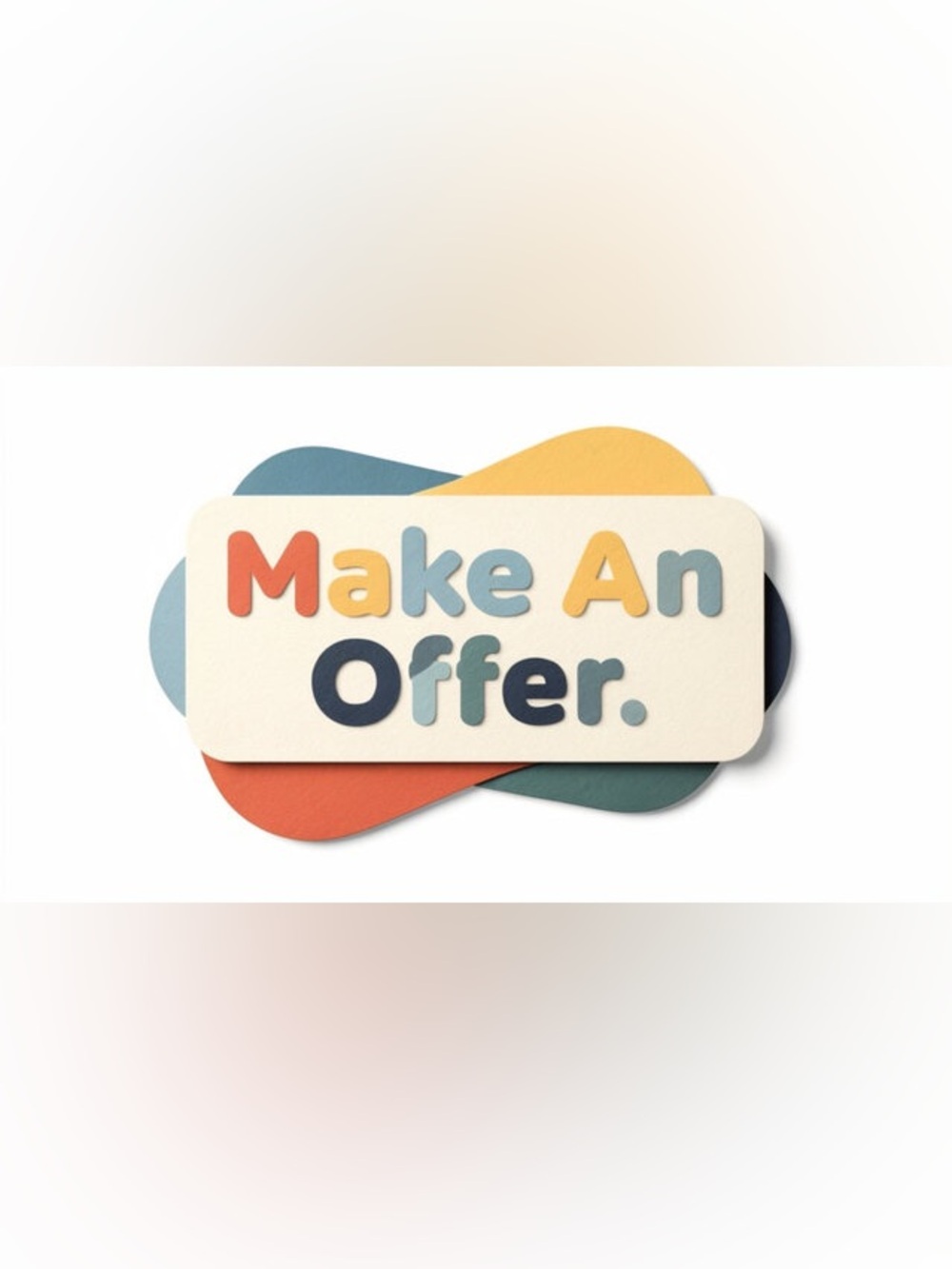 Multicolor 'Make An Offer' Decorative Print for Home Office